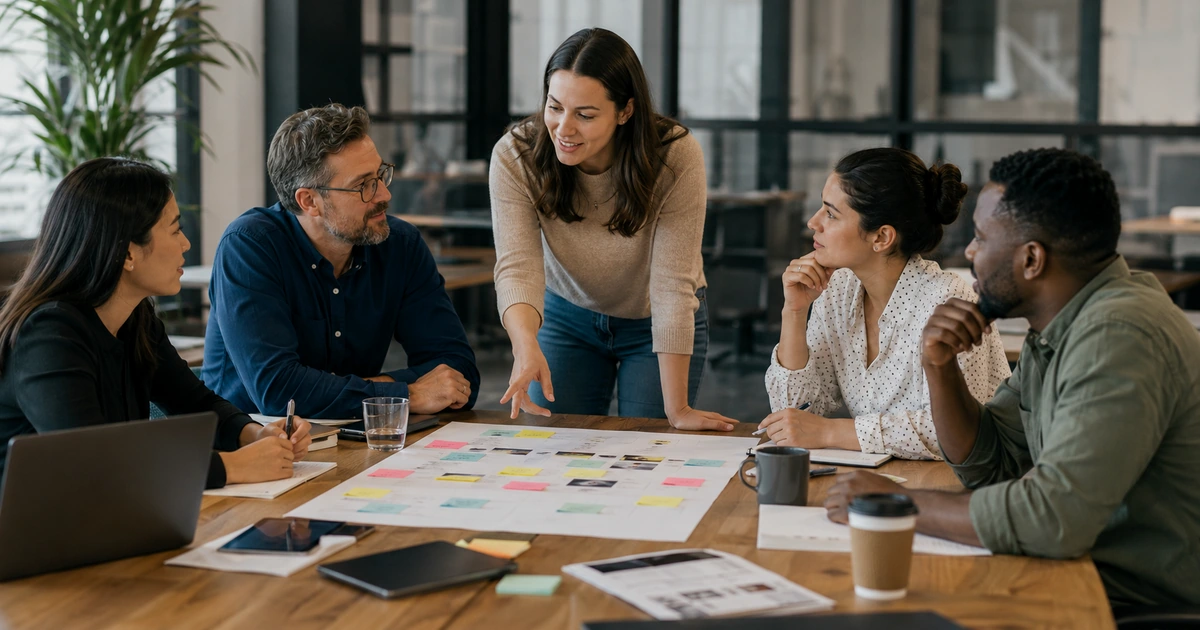 Manager coaching an underperforming team member during a constructive one-to-one meeting.