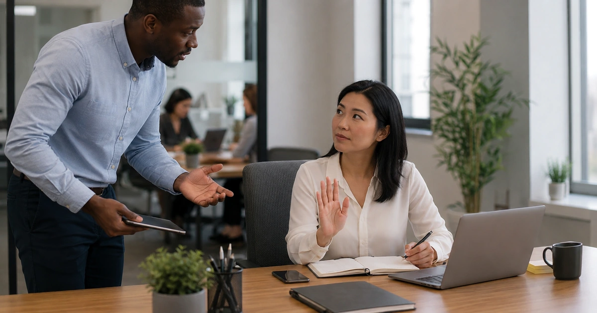 Employee escalating a workplace problem to a manager with clear supporting information.