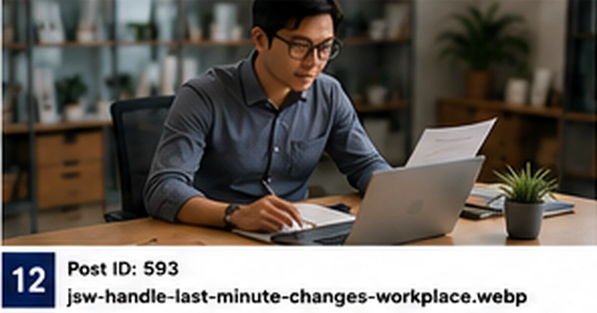 Professional setting practical work goals with a notebook and laptop.