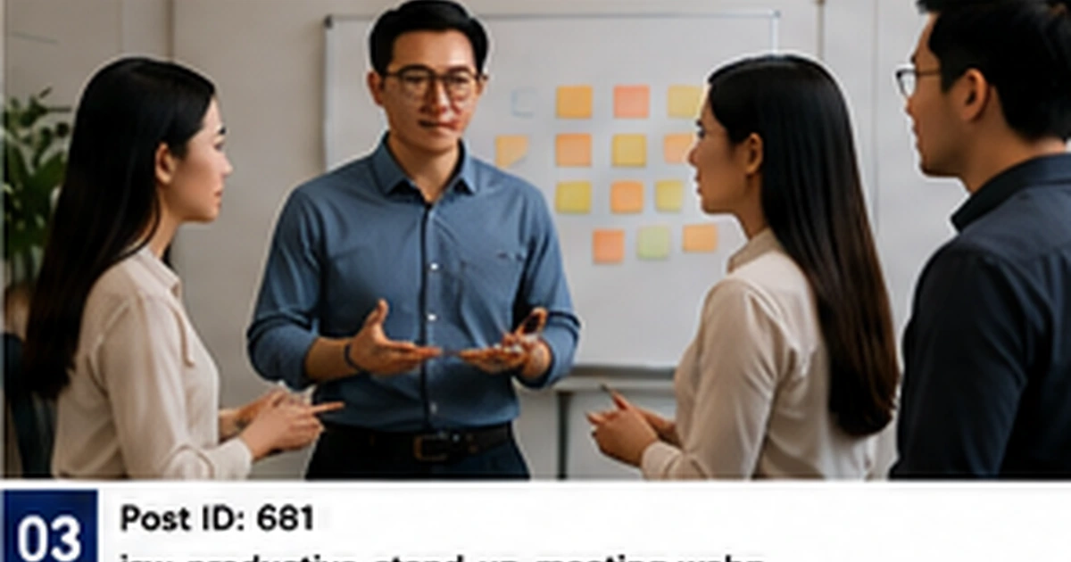 Professional summarizing meeting actions with colleagues around a workplace table.