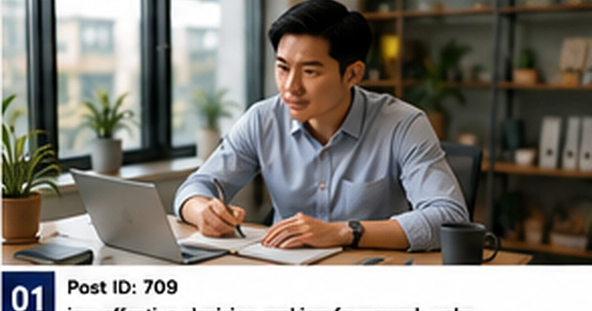 Professional handling a realistic workplace situation in a modern office.